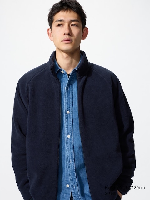 Uniqlo - Veste En Polaire Zippée - Bleu Marine - Xl