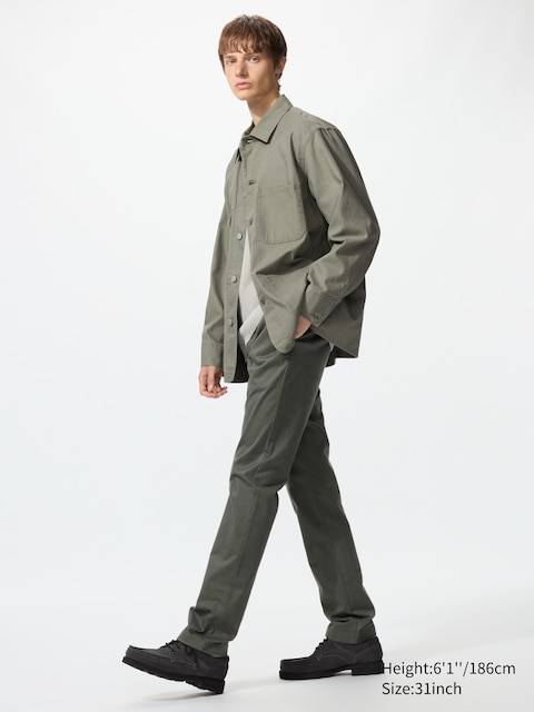 Uniqlo - Pantalon Chino Slim - Vert Olive - 32Inch