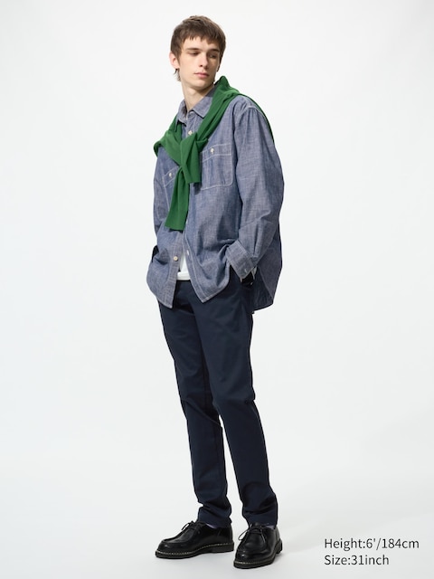 Uniqlo - Pantalón Chino Slim Fit - 29Inch Azul Marino Hombre