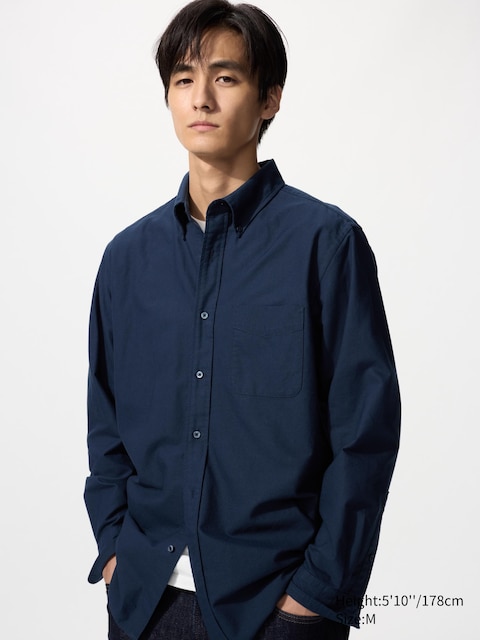 Uniqlo - Chemise Oxford - Bleu Marine - M