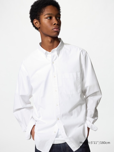Uniqlo - Chemise En Coton Extra-Fin (Col Boutonné) - Blanc - Xxl