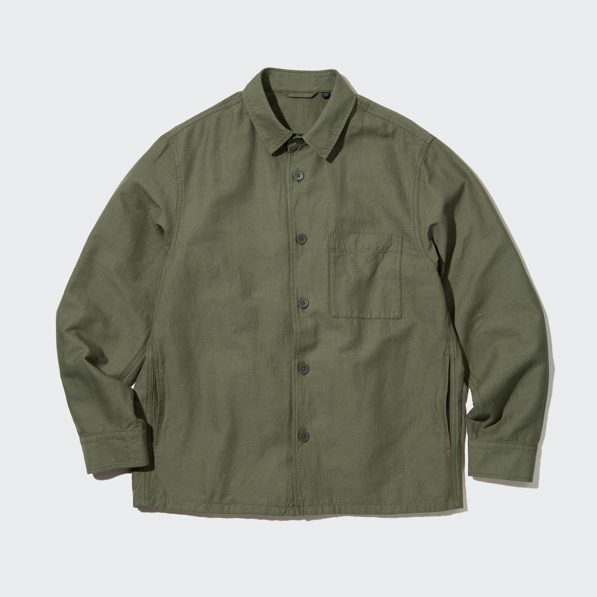 Cotton Linen Blend Shirt Jacket | UNIQLO