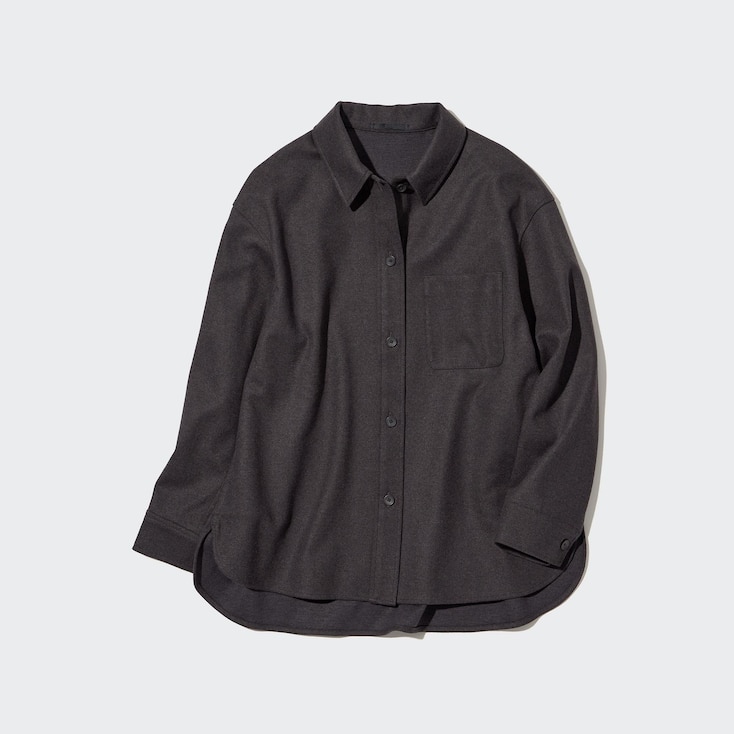 UNIQLO Brushed Jersey Shirt Jacket | StyleHint