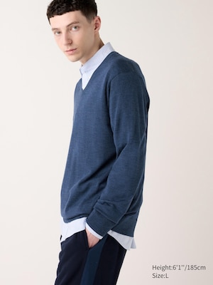 100% Merino V Neck Jumper