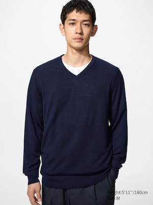 100% Merino V Neck Jumper
