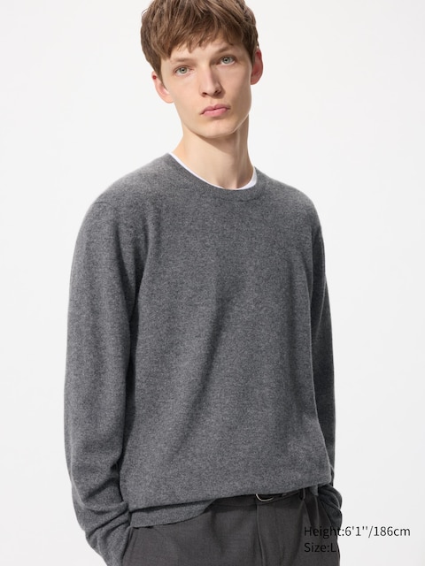 Uniqlo - Pull 100% Cachemire - Gris - 3XL