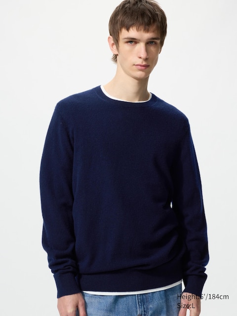 Uniqlo - Pull 100% Cachemire - Bleu Marine - L