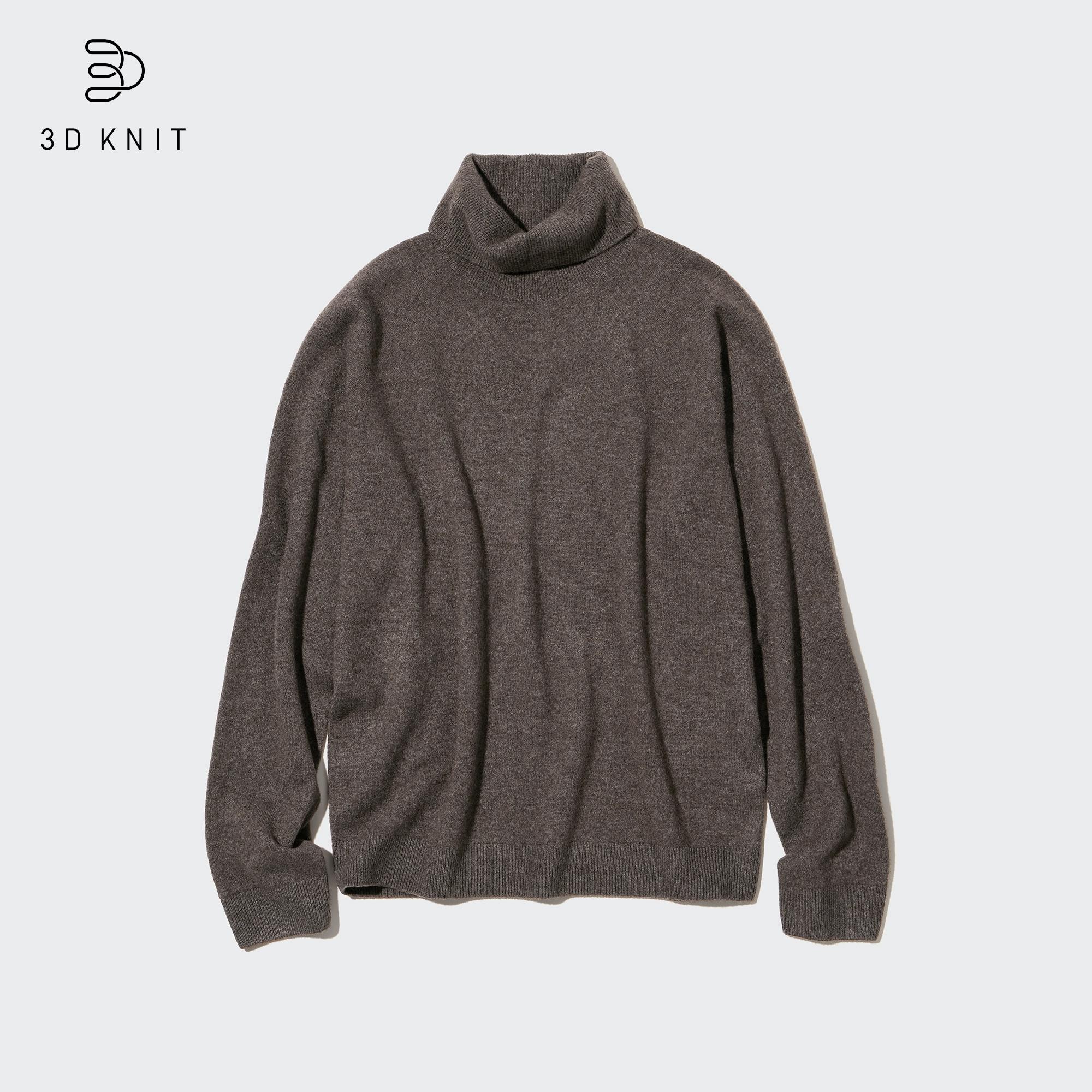 Brown cashmere turtleneck jumper