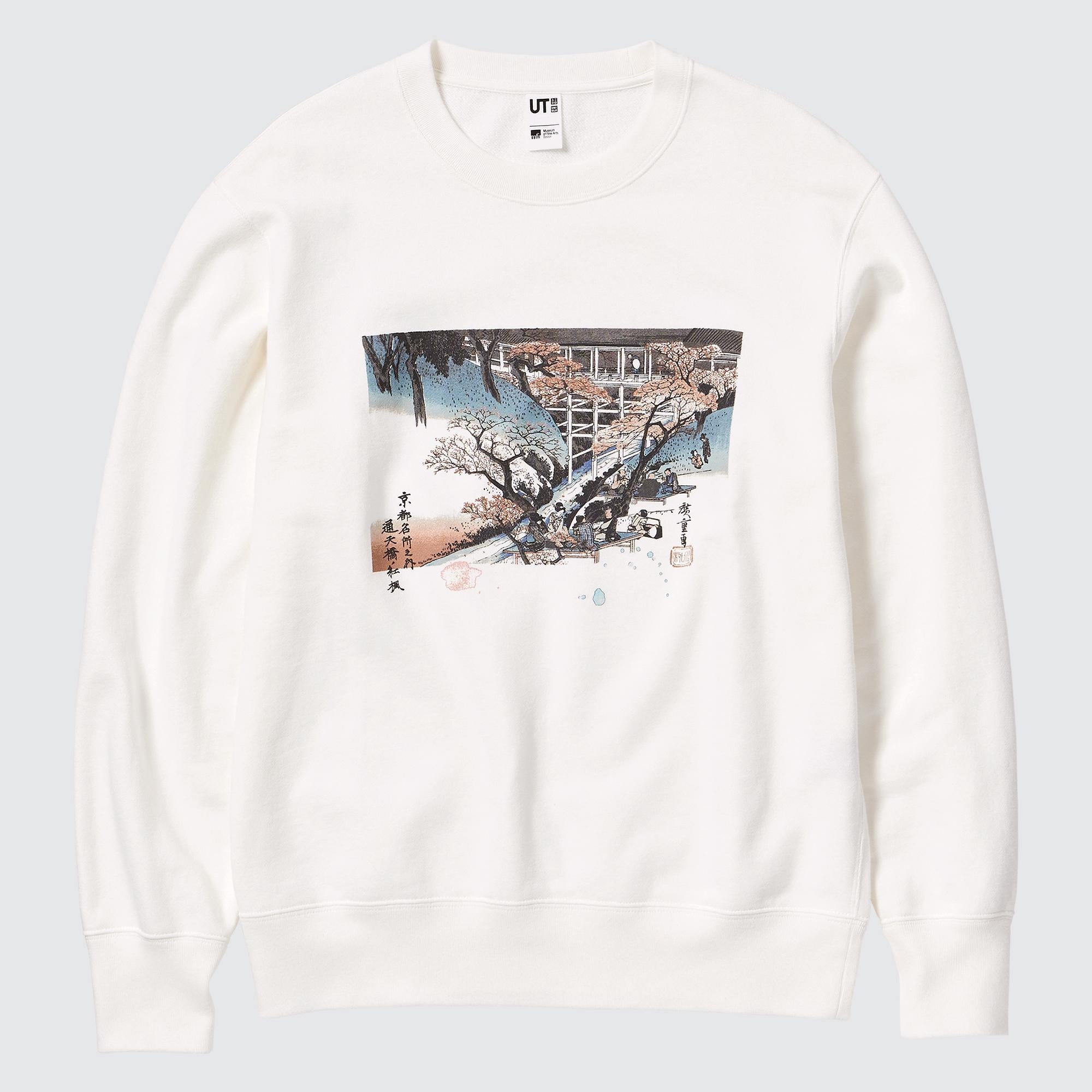 Hokusai blue graphic on sale sweatshirt