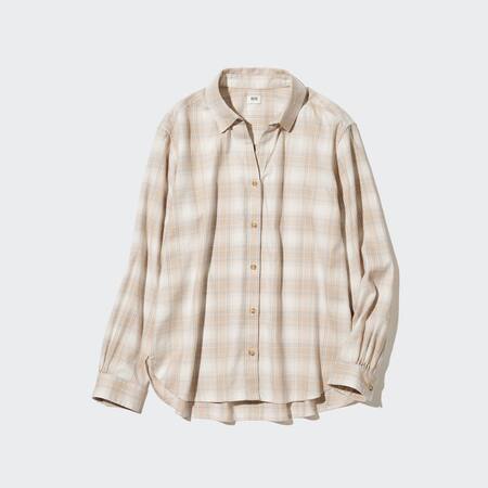 Soft Brushed Checked Long Sleeved Shirt