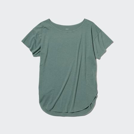 AIRism Seamless Boat Neck Longline T-Shirt