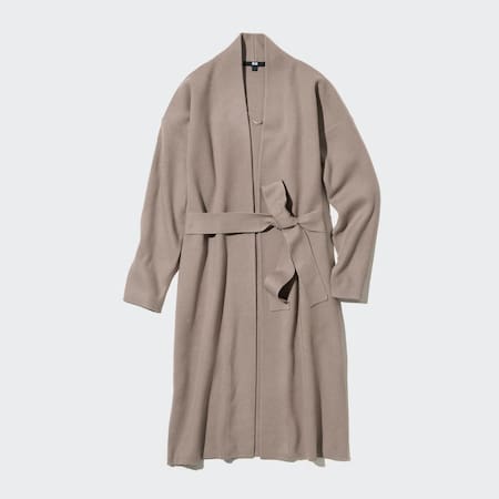 Soufflé Knitted Belted Coat