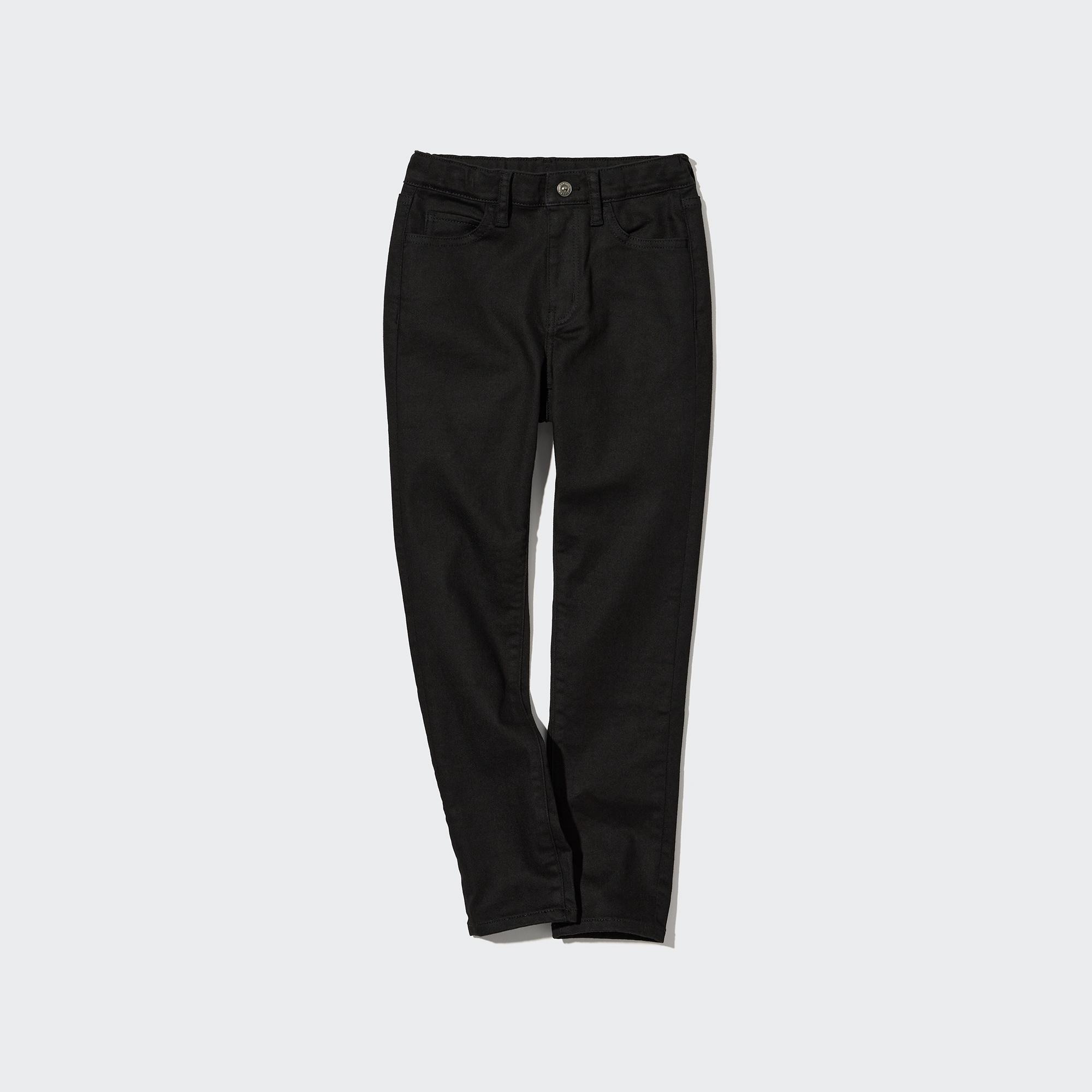 Cotone Jeans Ultra Elasticizzati Soft Con Zip Bambino Uniqlo Bambina Abbigliamento Pantaloni e jeans Pantaloni Joggers 