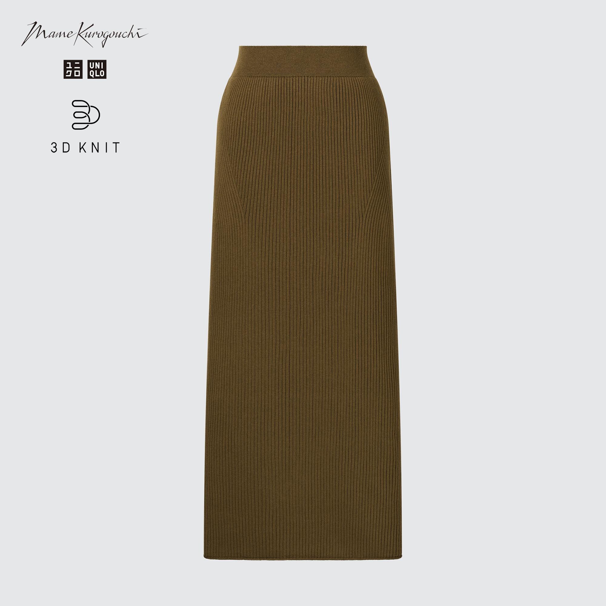 UNIQLO Mame Kurogouchi 3D Knit Seamless Rib Long Skirt | StyleHint