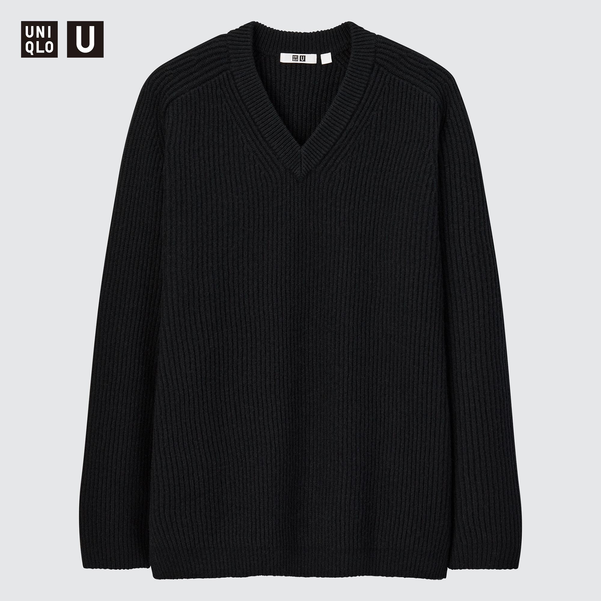 Uniqlo U Premium Lambswool Ribbed V 