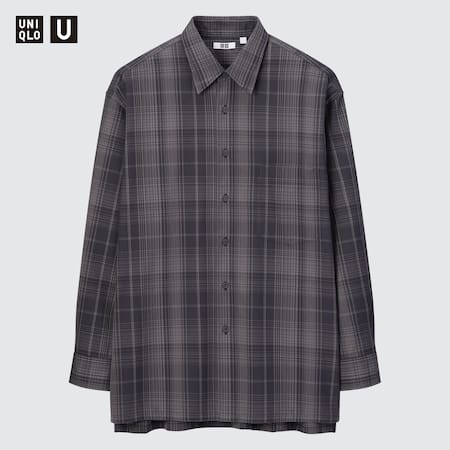 Uniqlo U Flannel Oversized Checked Shirt (Regular Collar)