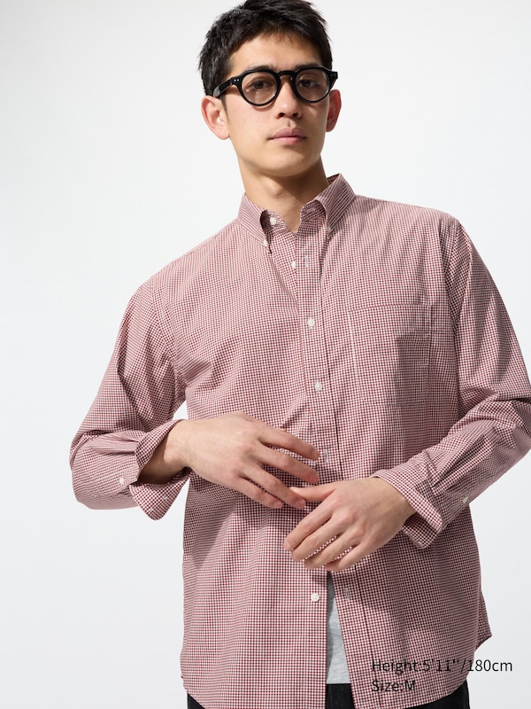 Broadcloth Regular Fit Shirt (Button-Down Collar, Check)