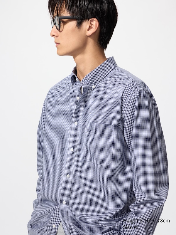 Broadcloth Regular Fit Shirt (Button-Down Collar, Check)