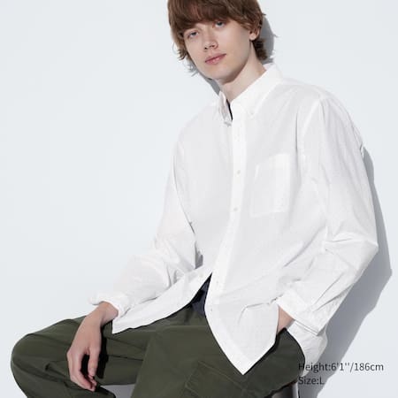 Men Extra Fine Cotton Broadcloth Printed Shirt (Button-Down Collar)