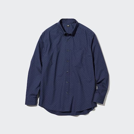 Extra Fine Cotton Broadcloth Printed Shirt (Button-Down Collar)