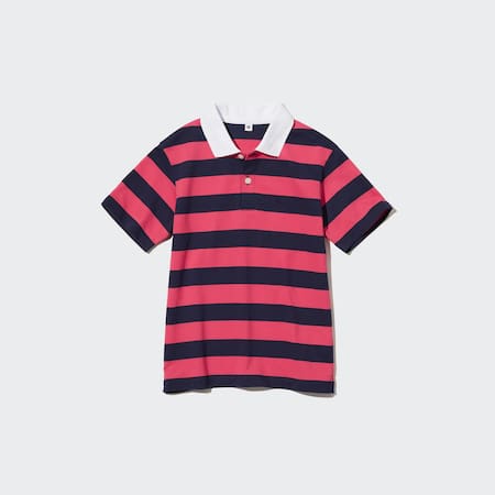 Kids DRY Piqué Striped Short Sleeved Polo Shirt