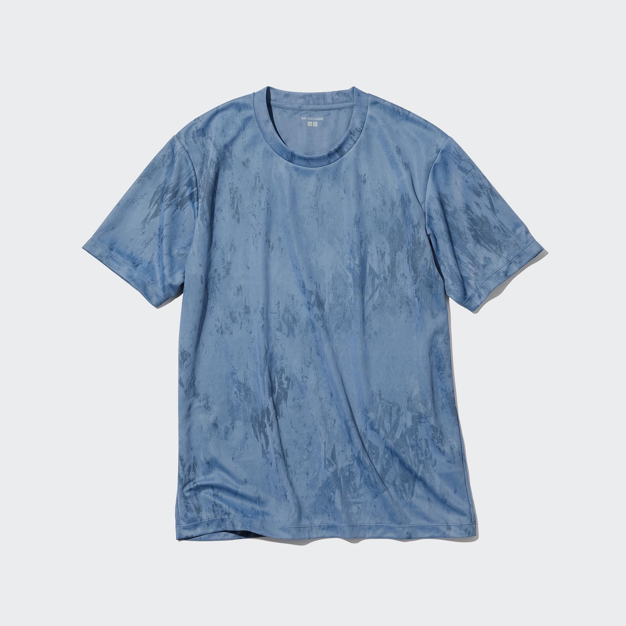 Printed Crew Neck T-shirt, Dark Blue
