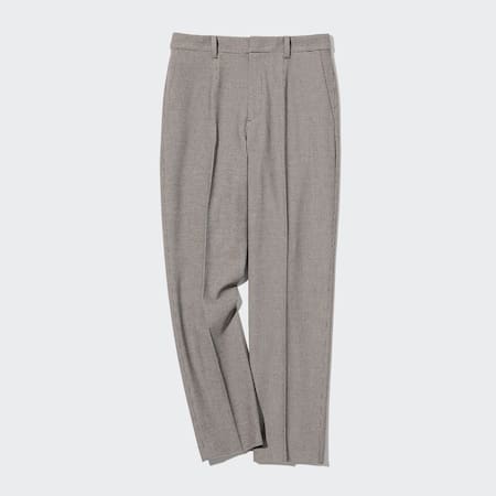 Smart Brushed Houndstooth Ankle Length Trousers (Long)