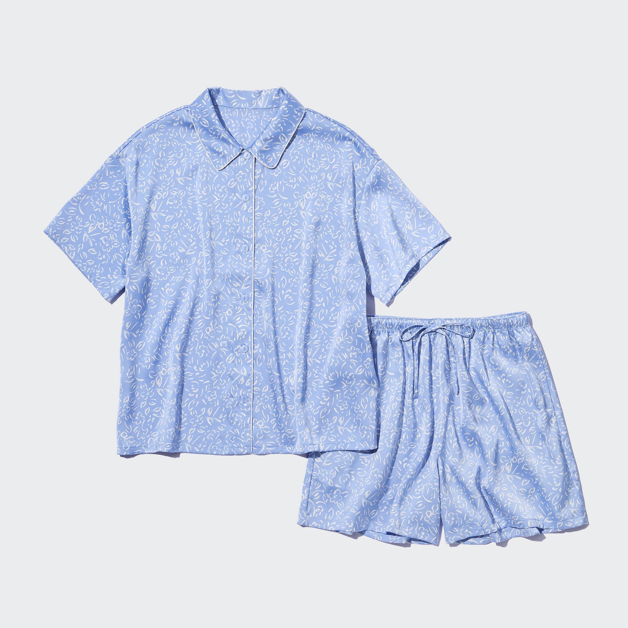 salvar Popular implicar Satin Printed Short Sleeved Pyjamas | UNIQLO