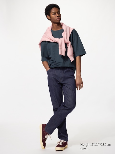 Uniqlo - Vaquero Ezy - 3XL Azul Marino Mujer