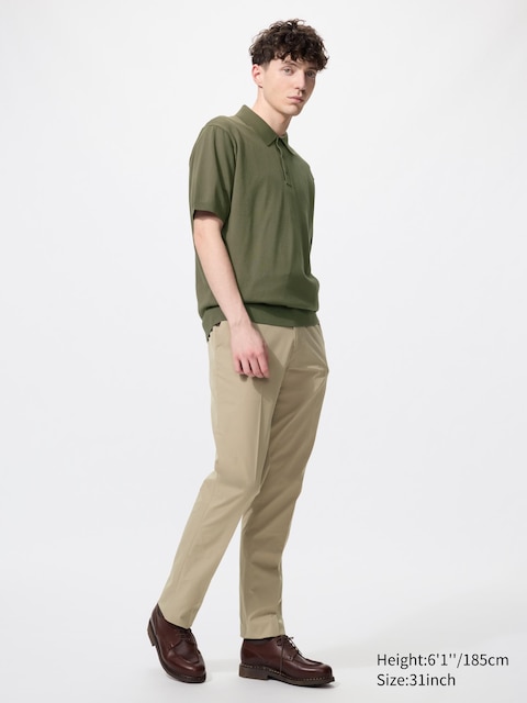 Uniqlo - Pantalon Airsense (Effet Coton, Long) - Beige - 32Inch