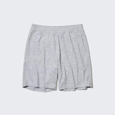 ANN4270: uniqlo men L size loungewear/ uniqlo grey cotton steteco shorts (  minor stain), Men's Fashion, Bottoms, Sleep and Loungewear on Carousell