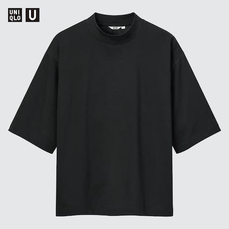 T-Shirt Uniqlo U AIRism Cotone Oversized Collo A Lupetto