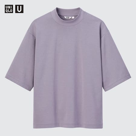 T-Shirt Uniqlo U AIRism Cotone Oversized Collo A Lupetto