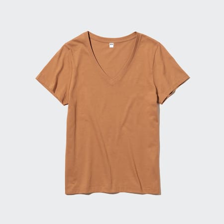 100 % Supima Baumwolle T-Shirt mit V-Ausschnitt