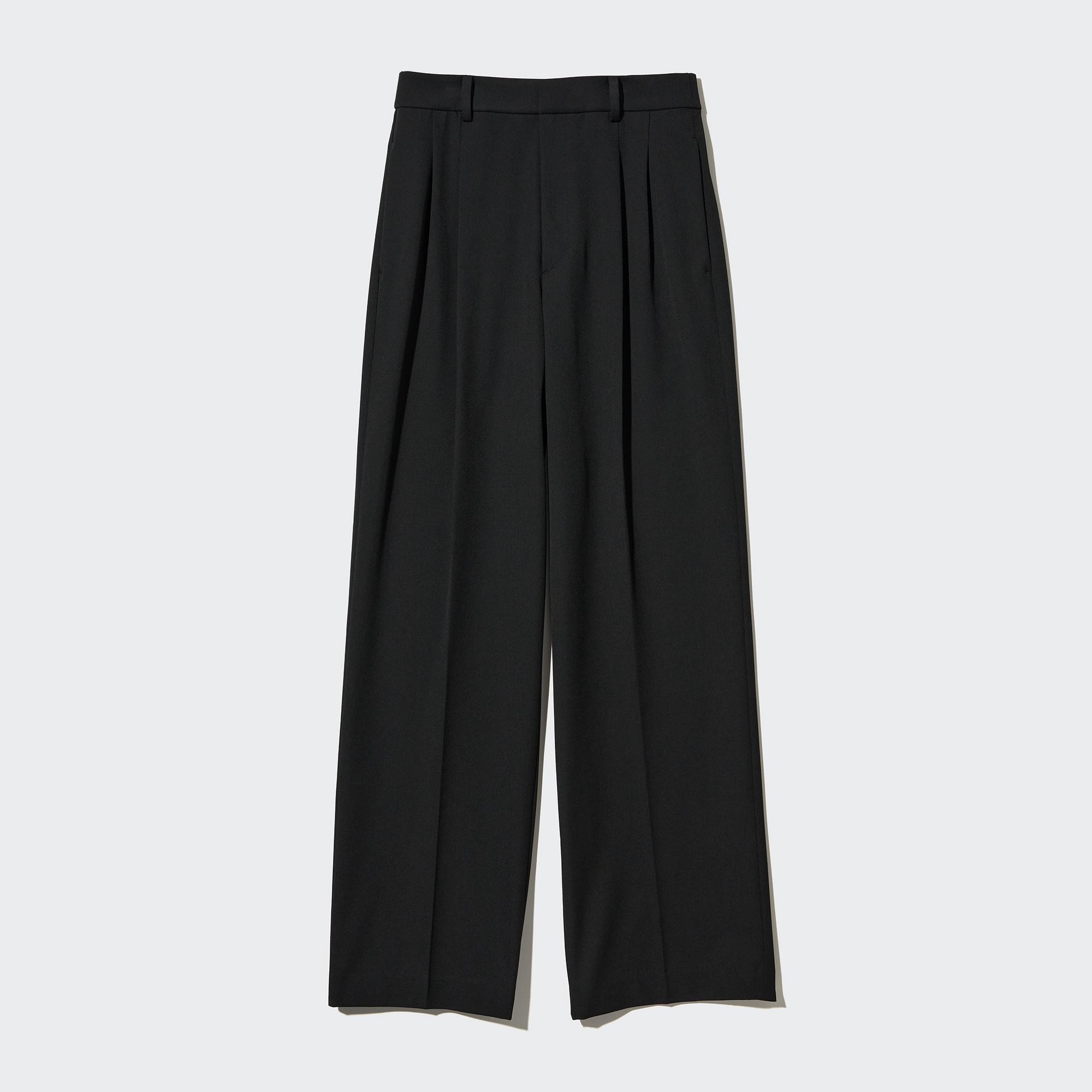 WOMENS PLEATED WIDE PANTS  UNIQLO MY