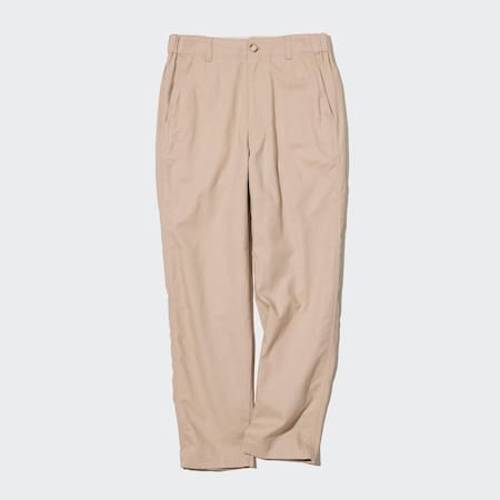 Linen Cotton Tapered Trousers