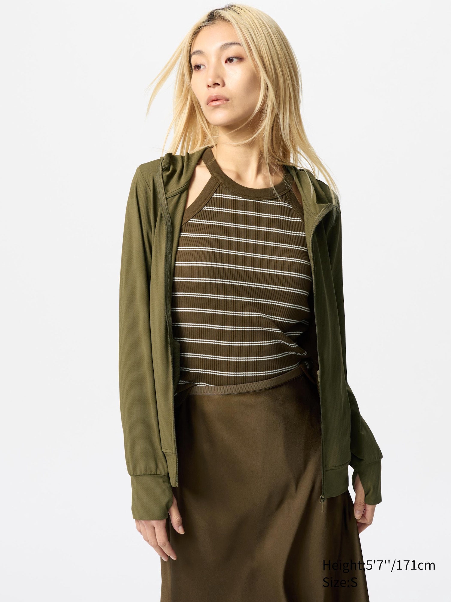 すうめろ Uniqlo AIRism Mesh UV Protection Full-Zip Hoodie Cool