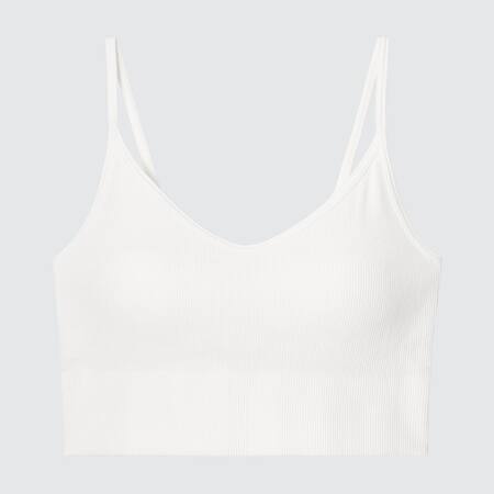 Ribbed Cropped Camisole Bra Top