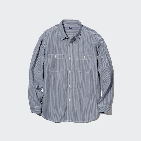 Hickory Denim Regular Fit Work Shirt (Regular Collar)