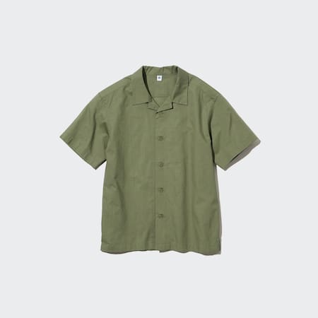 Kids 100% Cotton Open Collar Short Sleeved Shirt