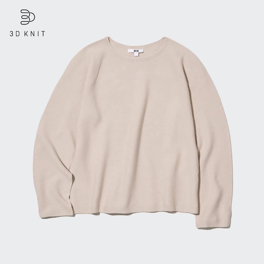 Uniqlo 3D KNIT SEAMLESS COTTON CREW NECK JUMPER