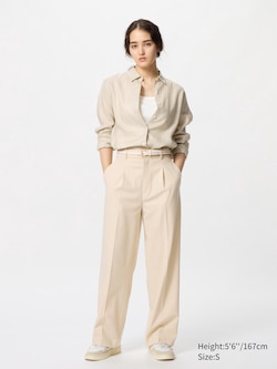 Pleated Wide Trousers