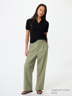 Pleated Wide Trousers