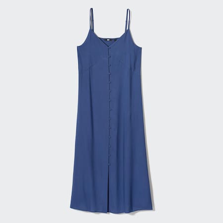 Button-Down Flared Camisole Dress