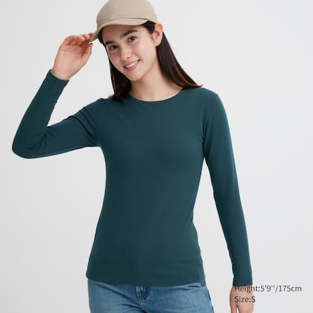 Casual Shirts for Women Loose Fashion Crew Neck Tops Long Sleeve