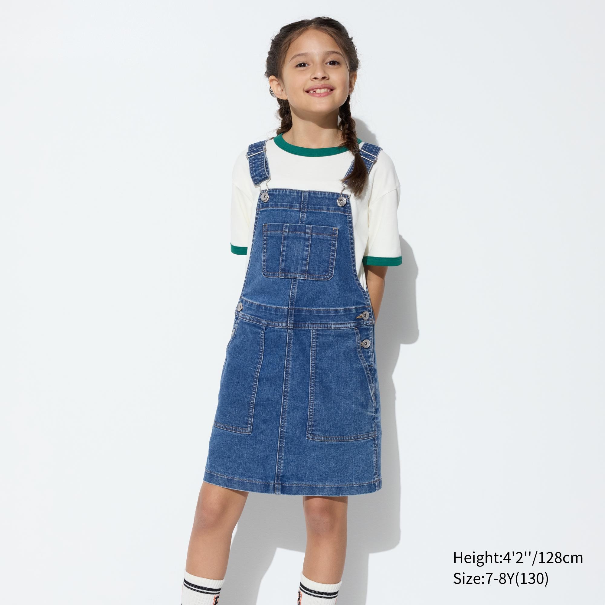 2-piece top and dress set - Denim grey/White - Kids | H&M IN