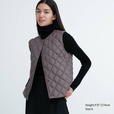 Uniqlo Women Warm Padded Quilted Vest, 49% OFF