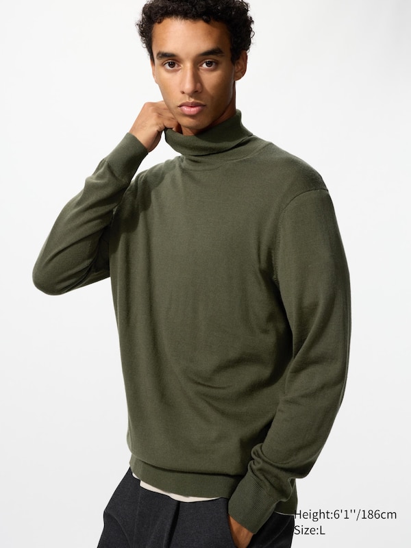 100 % Merinowolle Rollkragenpullover