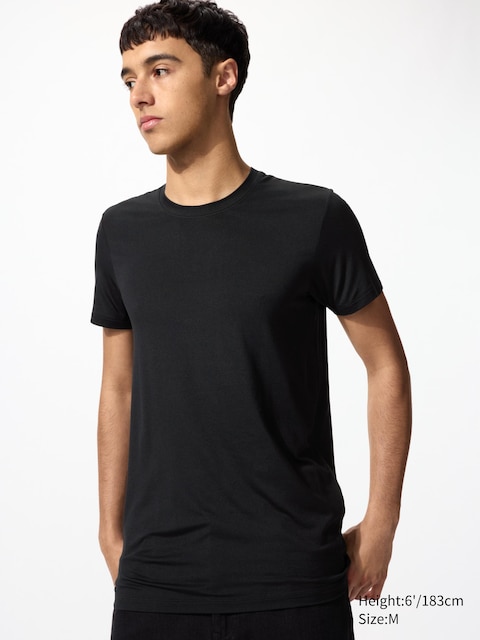 Uniqlo - T-Shirt Heattech (Manches Courtes) - Noir - L