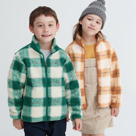 Kids Windproof Fleece Printed Jacket